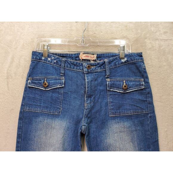 Leo Roma Crop Jeans Women's Size 11 Blue Denim Cotton Flap Pockets Straight Leg - Picture 4 of 7